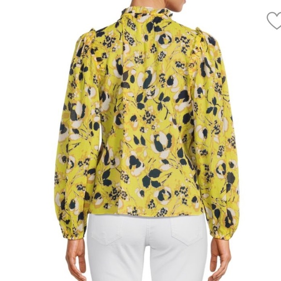 TANYA TAYLOR Aubrielle Floral Silk Blend Top - Picture 2 of 5